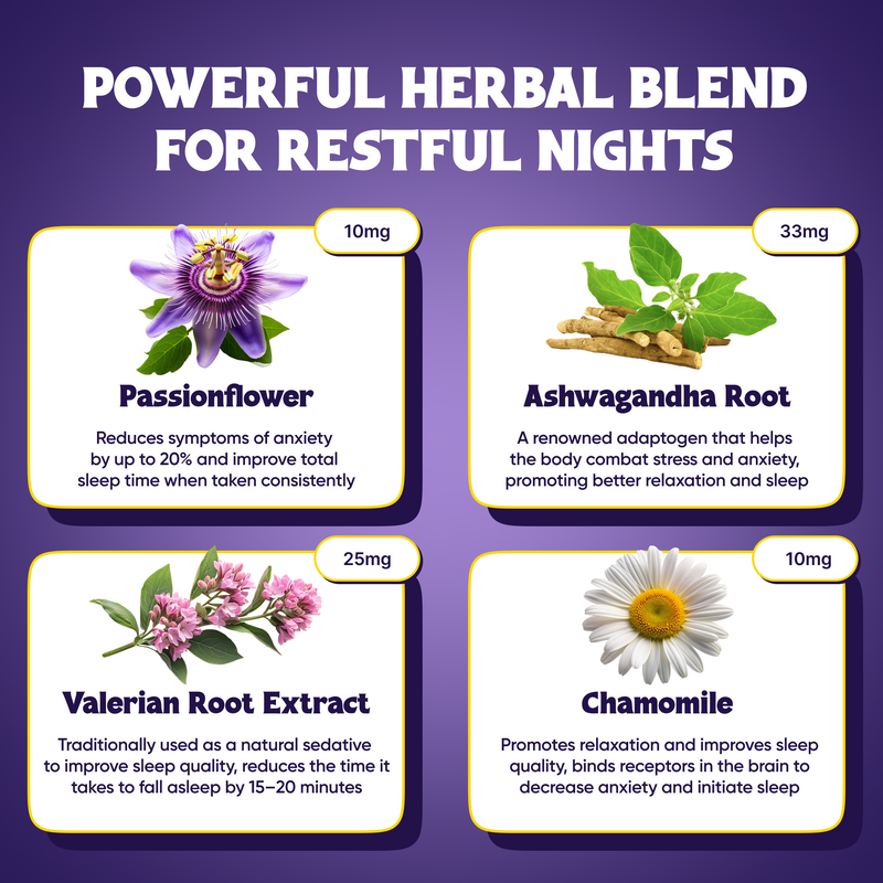 Delicious Natural Sleep Gummies For Deep & Restful Sleep